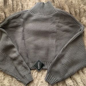 Cropped Turtleneck Sweater